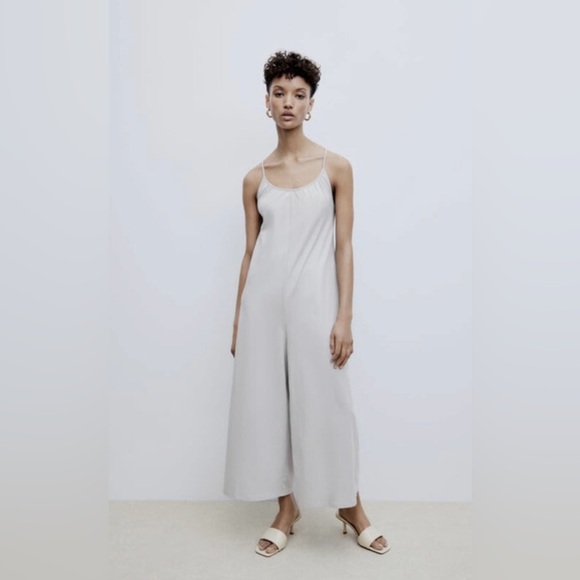 Zara Pants - Zara Voluminous Jumpsuit Gray Size Small